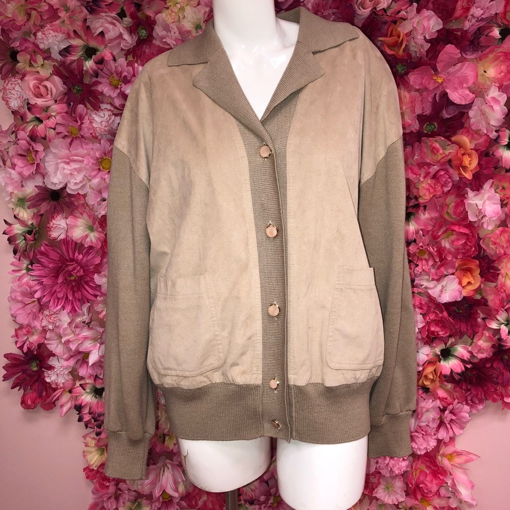 Ancora Tan and Taupe Jacket Size Medium - Picture 3 of 8
